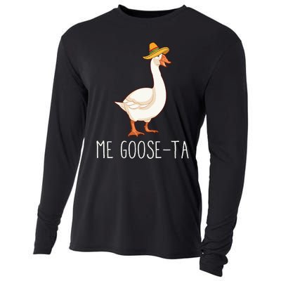 Me GooseTa Funny Mexican Spanish Goose Pun Classic Cooling Performance Long Sleeve Crew