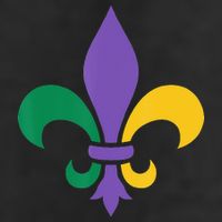 Mardi Gras fleur de lis funny festival 7 Panel Mesh Trucker Snapback Hat