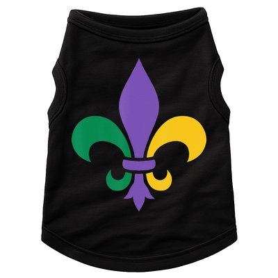 Mardi Gras fleur de lis funny festival Doggie Tank