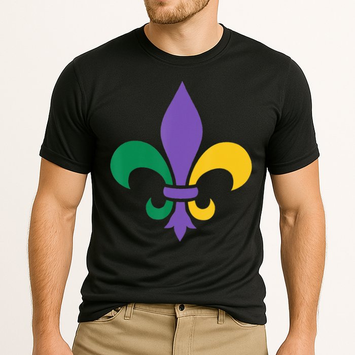 Mardi Gras fleur de lis funny festival Cooling Performance Crew T-Shirt