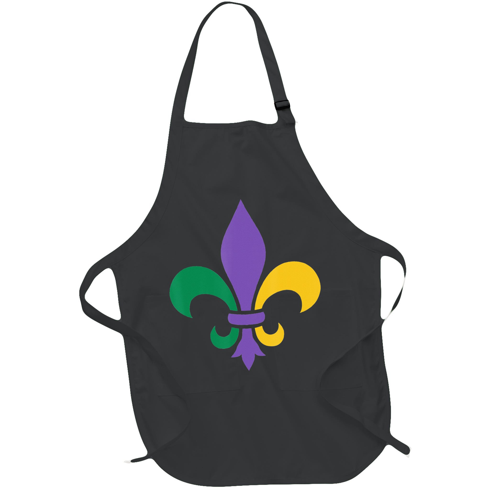 Mardi Gras fleur de lis funny festival Apron