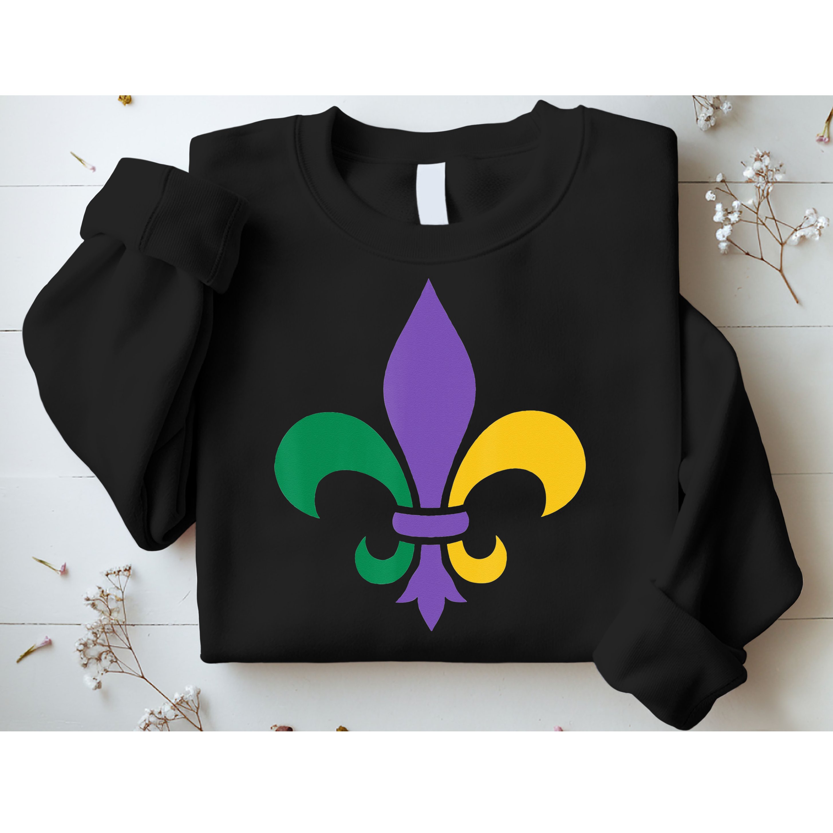Mardi Gras fleur de lis funny festival Sweatshirt