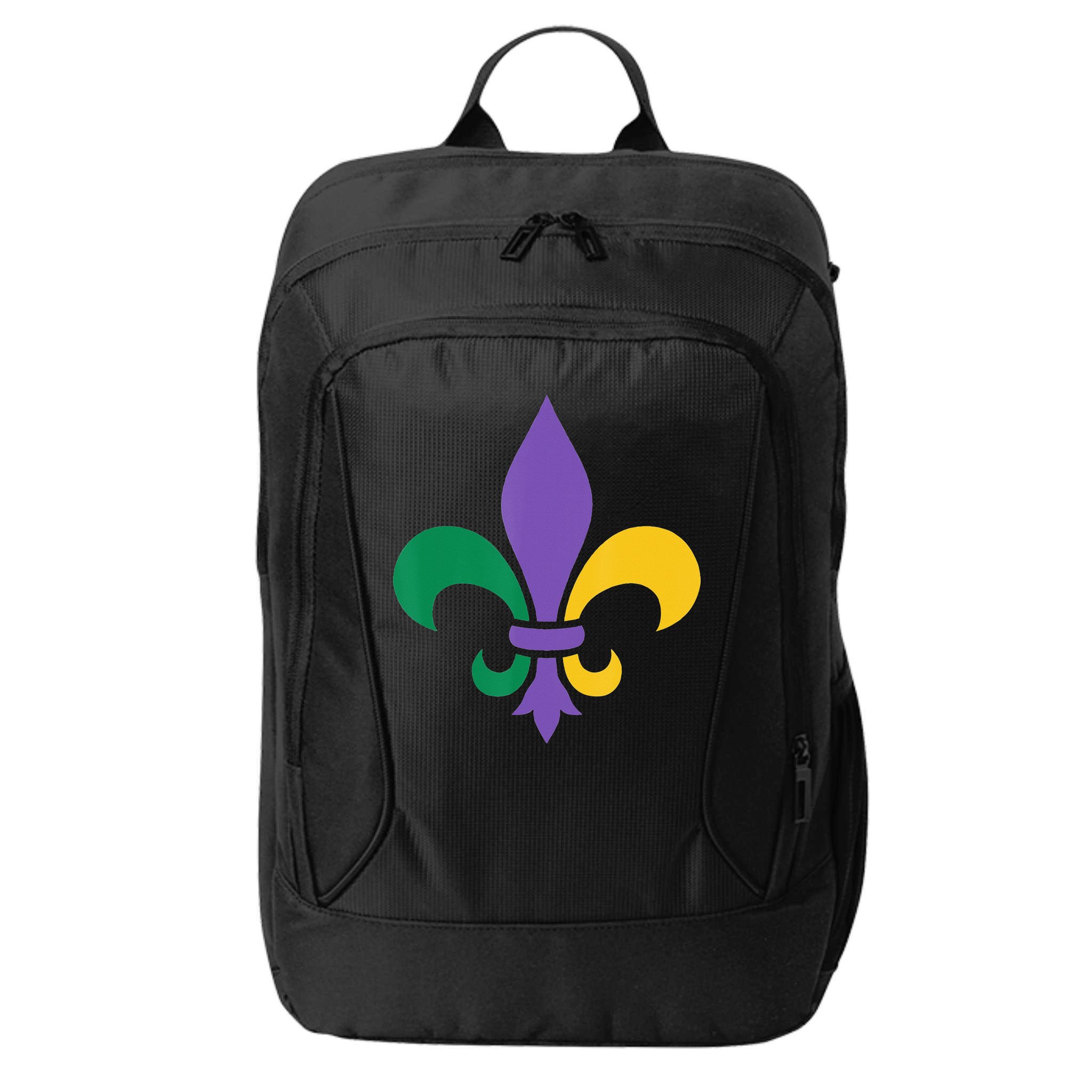 Mardi Gras fleur de lis funny festival City Backpack