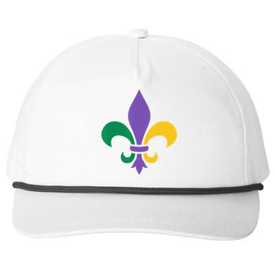 Mardi Gras fleur de lis funny festival Snapback Five-Panel Rope Hat