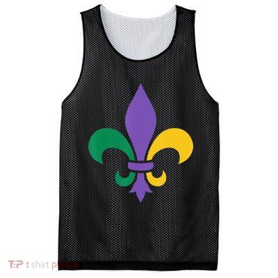 Mardi Gras fleur de lis funny festival Mesh Reversible Basketball Jersey Tank