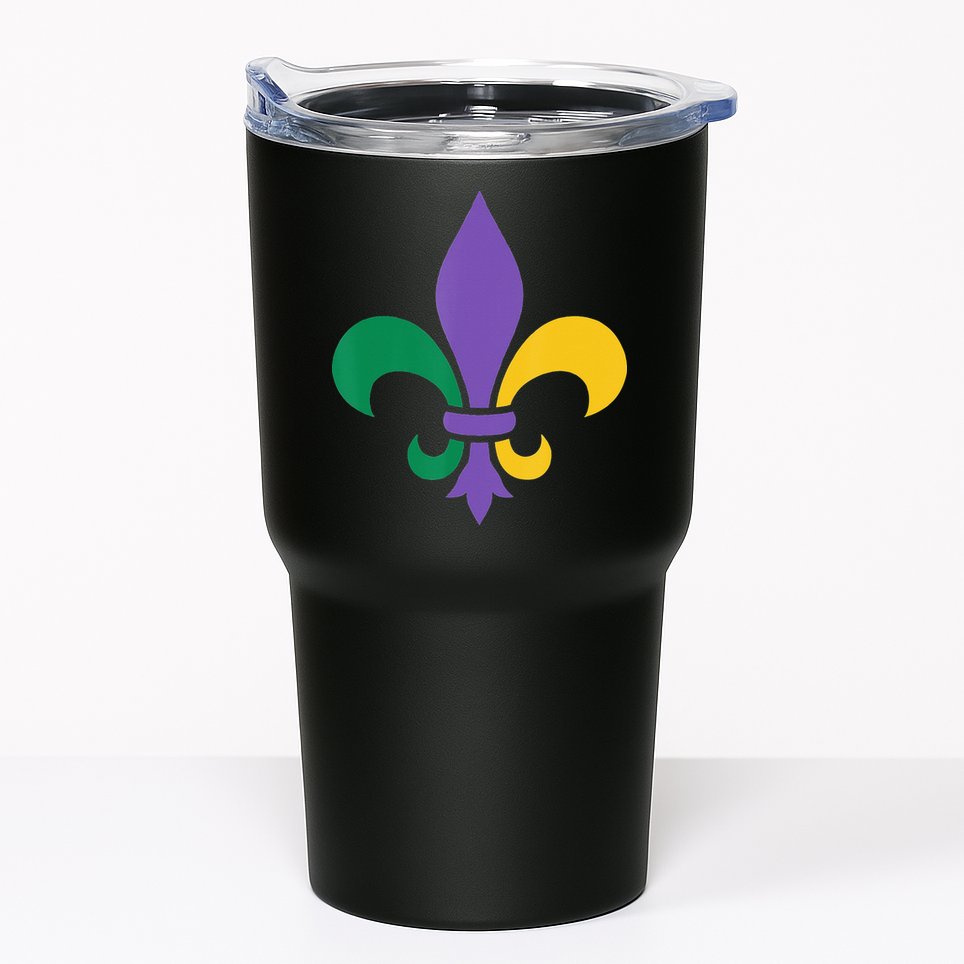 Mardi Gras fleur de lis funny festival Tumbler