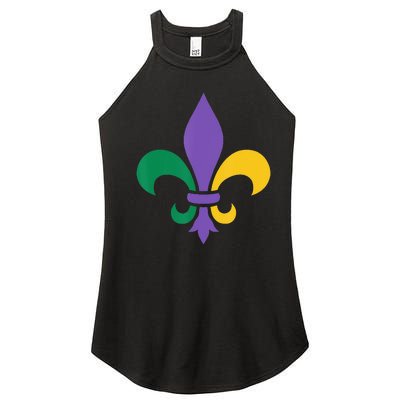 Mardi Gras fleur de lis funny festival Women’s Perfect Tri Rocker Tank