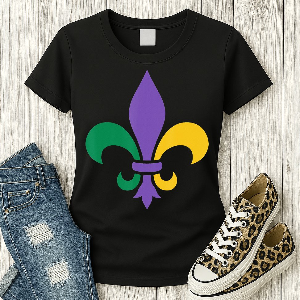Mardi Gras fleur de lis funny festival Womens T-Shirt