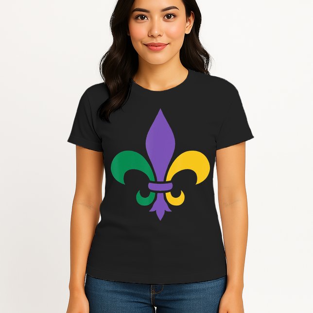 Mardi Gras fleur de lis funny festival Womens T-Shirt
