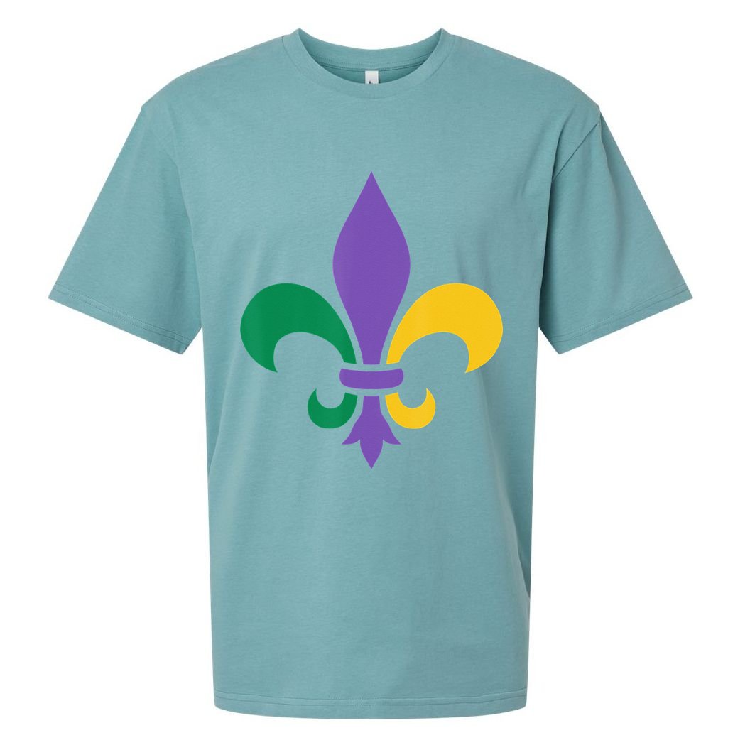 Mardi Gras fleur de lis funny festival Sueded Cloud Jersey T-Shirt