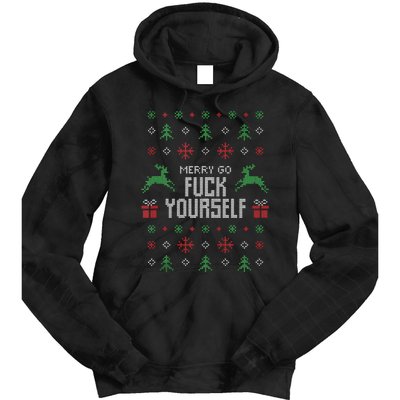 Merry Go Fuck Yourself I Funny Ugly Christmas Christmas Tank Top Tie Dye Hoodie