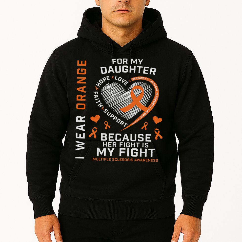 Ms Gifts Fight Daughter Multiple Sclerosis Awareness Hoodie