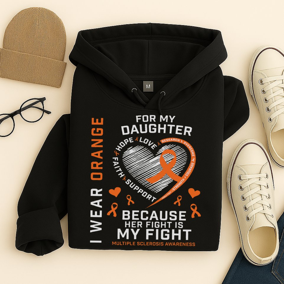 Ms Gifts Fight Daughter Multiple Sclerosis Awareness Hoodie