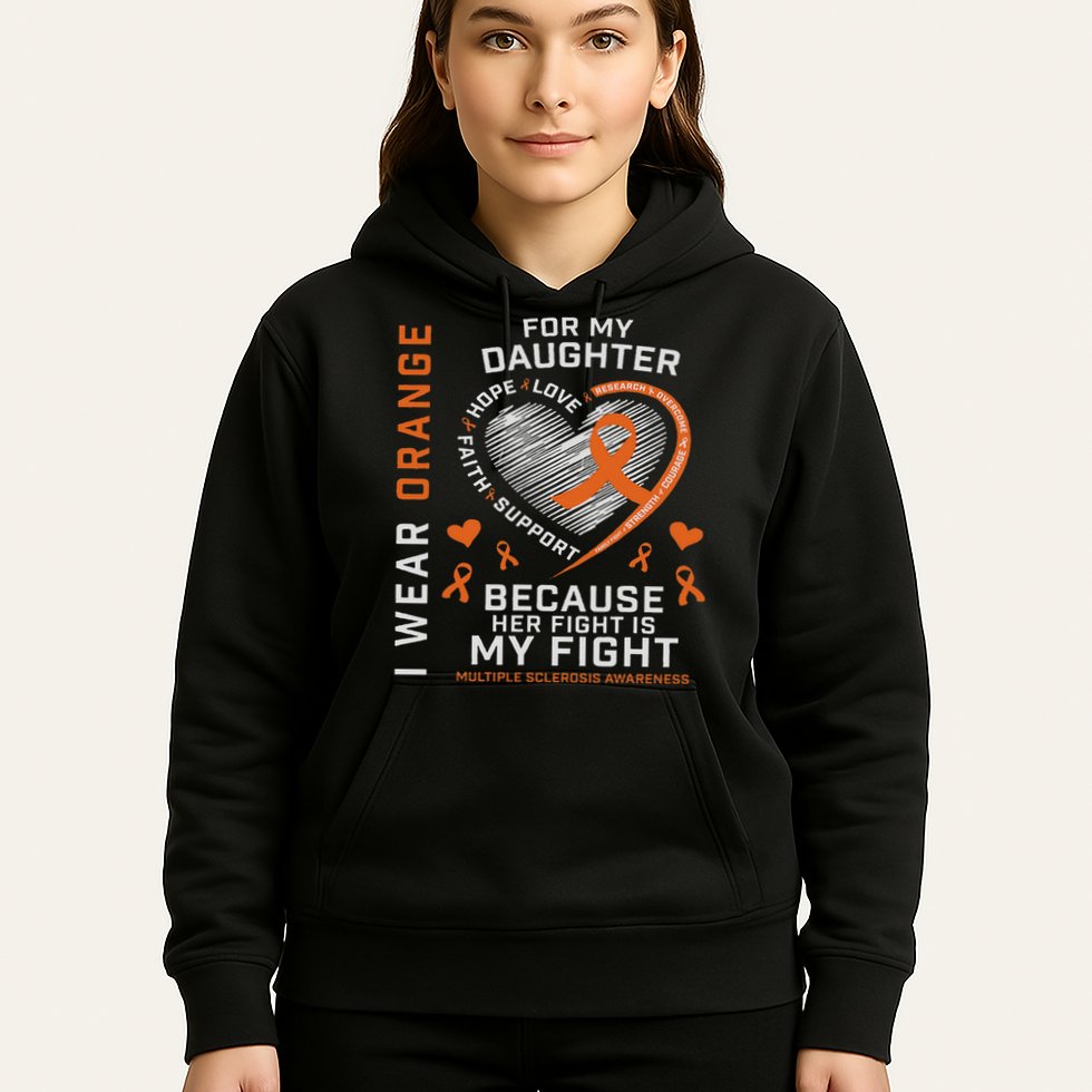 Ms Gifts Fight Daughter Multiple Sclerosis Awareness Hoodie