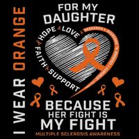 Ms Gifts Fight Daughter Multiple Sclerosis Awareness Hoodie