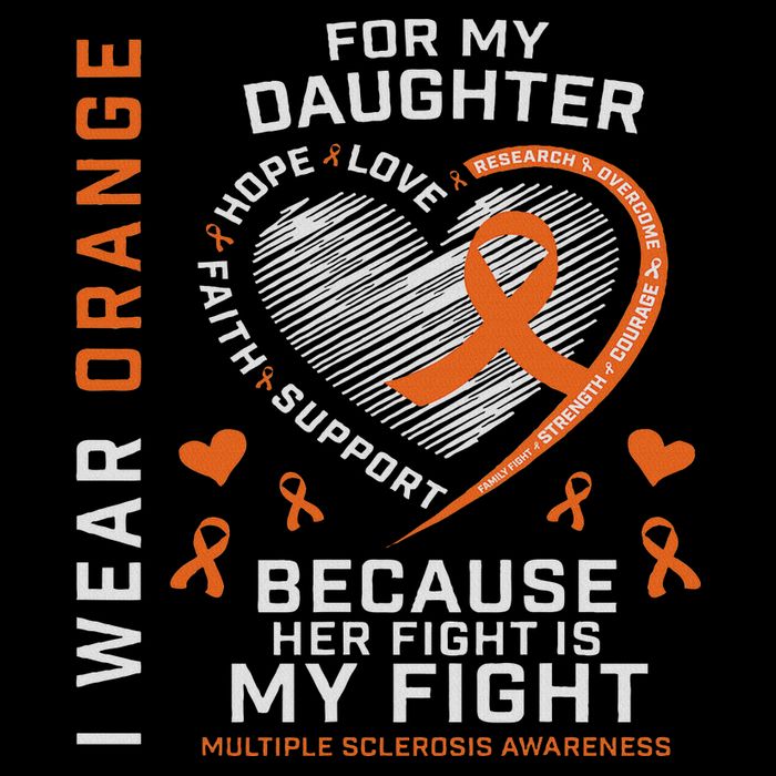 Ms Gifts Fight Daughter Multiple Sclerosis Awareness Hoodie