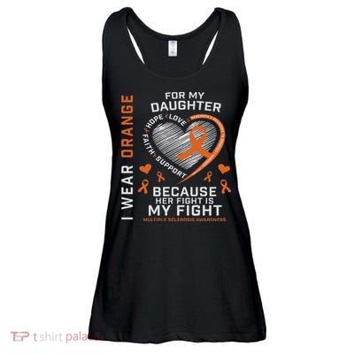 Ms Gifts Fight Daughter Multiple Sclerosis Awareness Ladies Essential Flowy Tank