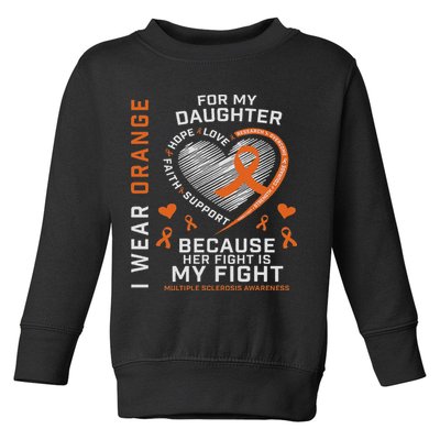 Ms Gifts Fight Daughter Multiple Sclerosis Awareness Toddler Sweatshirt