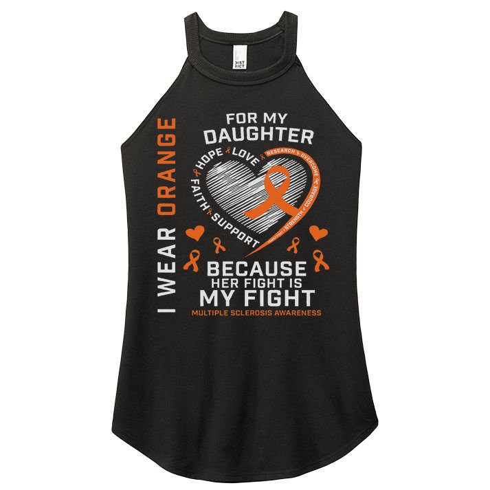 Ms Gifts Fight Daughter Multiple Sclerosis Awareness Women's Perfect Tri Rocker Tank