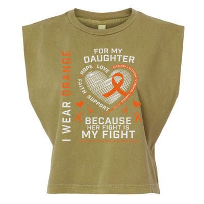 Ms Gifts Fight Daughter Multiple Sclerosis Awareness Garment-Dyed Women's Muscle Tee