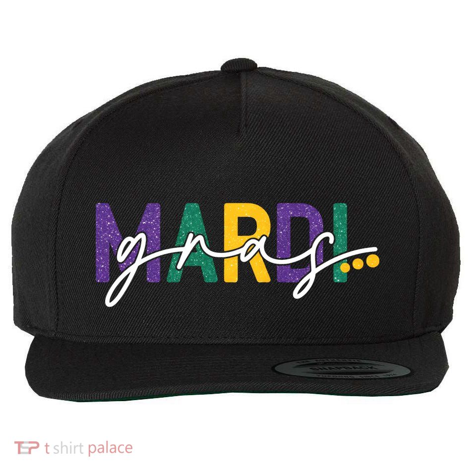 Mardi Gras Fleur De Lis Wool Snapback Cap