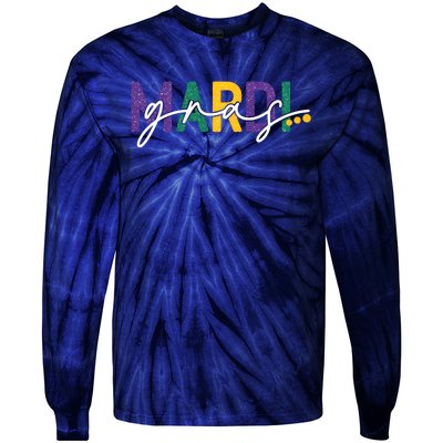 Mardi Gras Fleur De Lis Tie-Dye Long Sleeve Shirt