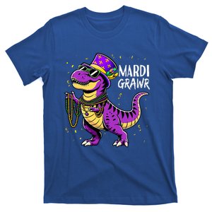 Mardi Gras For Mardi Grawr T Rex Dinosaur T-Shirt