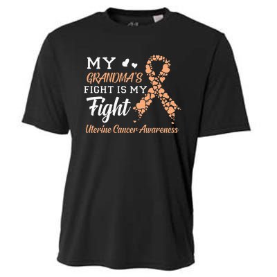 My Grandmas Fight Is My Fight Uterine Cancer Awareness Cooling Performance Crew T-Shirt