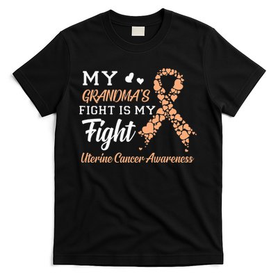 My Grandmas Fight Is My Fight Uterine Cancer Awareness T-Shirt