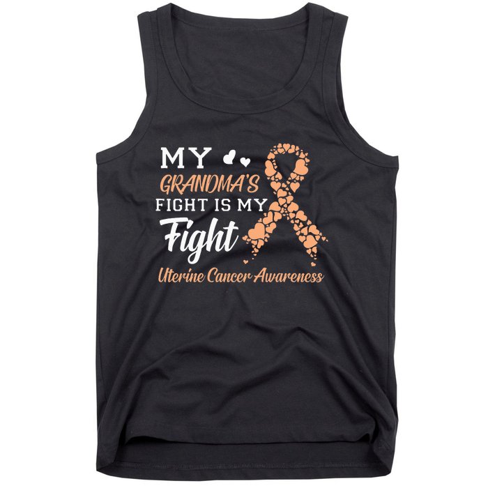 My Grandmas Fight Is My Fight Uterine Cancer Awareness Tank Top