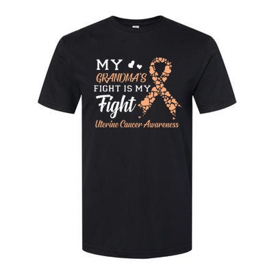 My Grandmas Fight Is My Fight Uterine Cancer Awareness Softstyle CVC T-Shirt