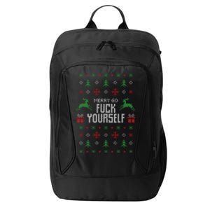 Merry Go Fuck Yourself Ugly Christmas City Backpack