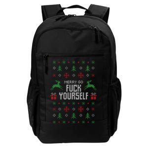 Merry Go Fuck Yourself Ugly Christmas Daily Commute Backpack