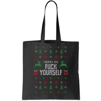 Merry Go Fuck Yourself Ugly Christmas Tote Bag