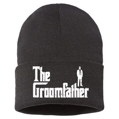 Mens Groom Father Funny Wedding Party Rehearsal Dinner Dad Gift Sustainable Knit Beanie