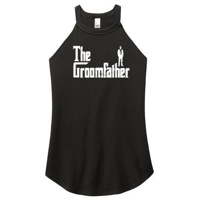 Mens Groom Father Funny Wedding Party Rehearsal Dinner Dad Gift Women’s Perfect Tri Rocker Tank