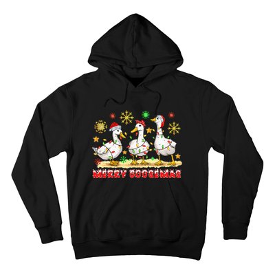 Merry Goosemas Funny Christmas Duck Silly Goose Memes Hoodie