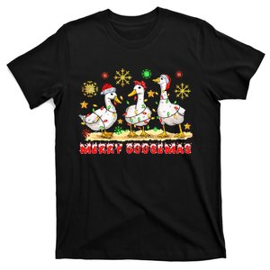 Merry Goosemas Funny Christmas Duck Silly Goose Memes T-Shirt