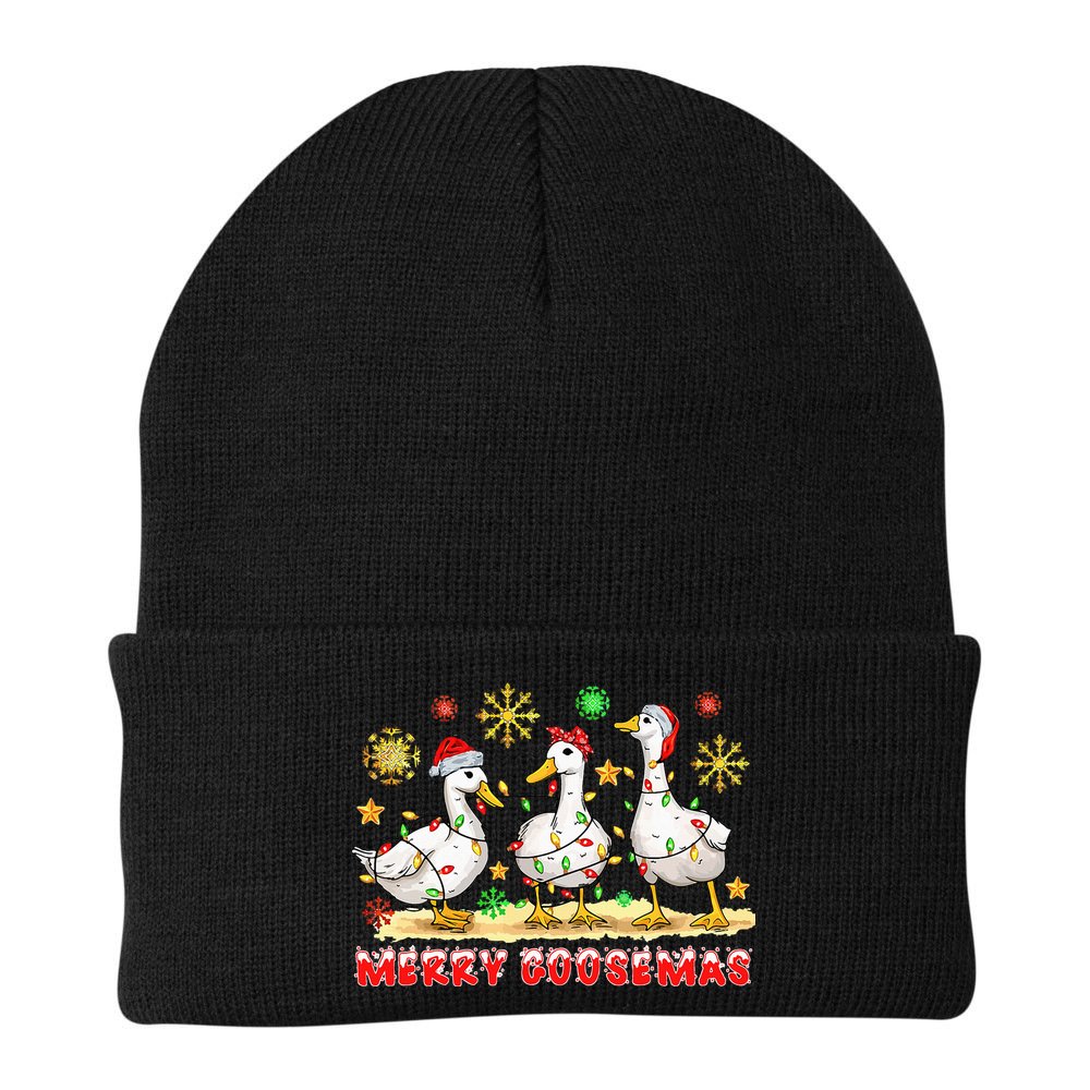 Merry Goosemas Funny Christmas Duck Silly Goose Memes Beanie