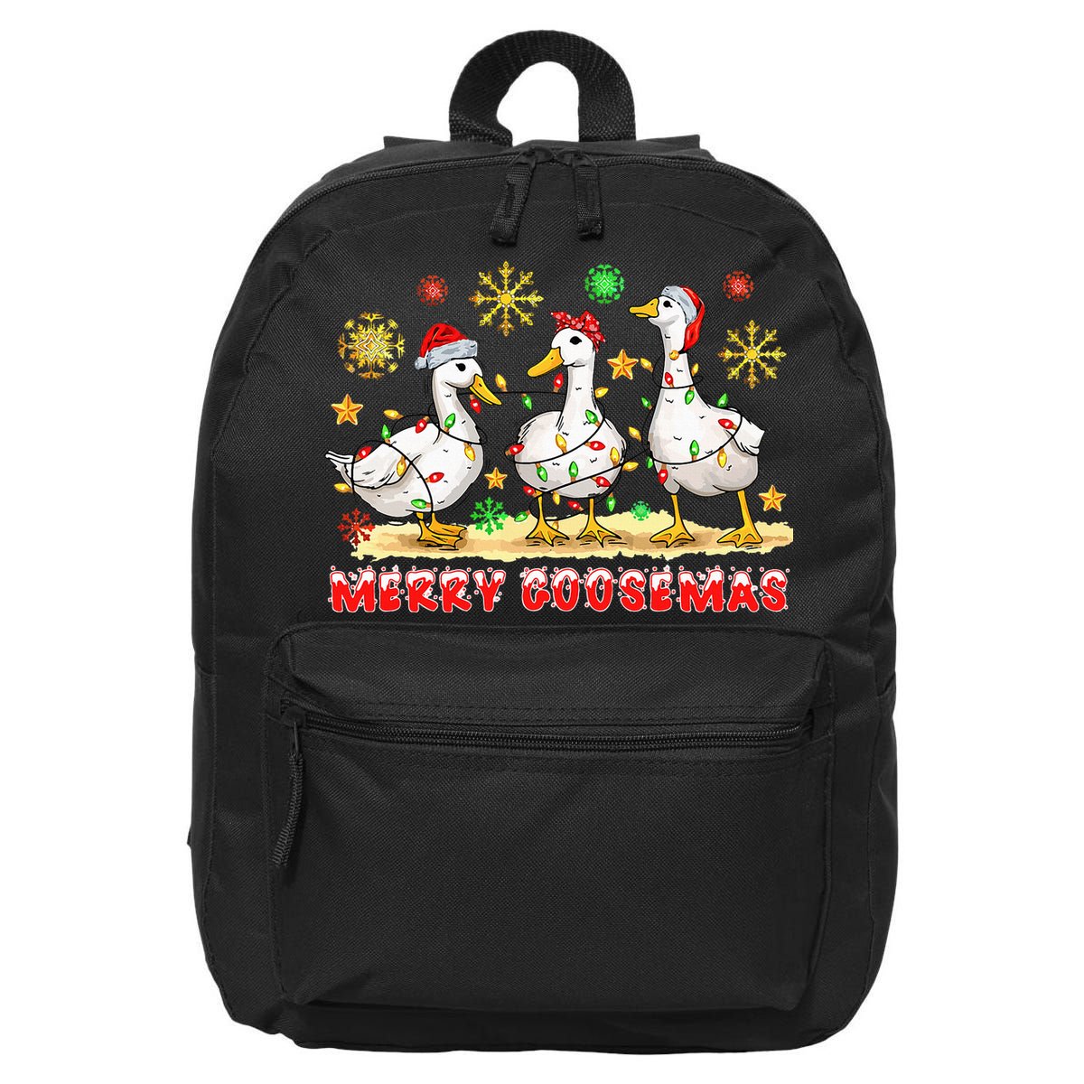 Merry Goosemas Funny Christmas Duck Silly Goose Memes 16 in Basic Backpack