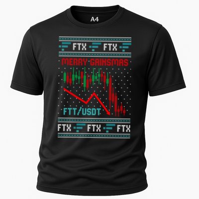 Merry Gainsmas FTX Crypto Cryptocurrency Funny Christmas Ugly Sweater Performance Shirt