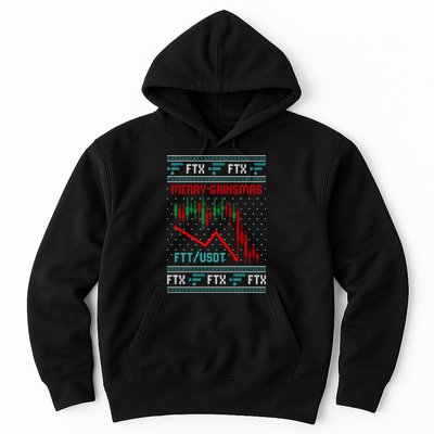 Merry Gainsmas FTX Crypto Cryptocurrency Funny Christmas Ugly Sweater Hoodie
