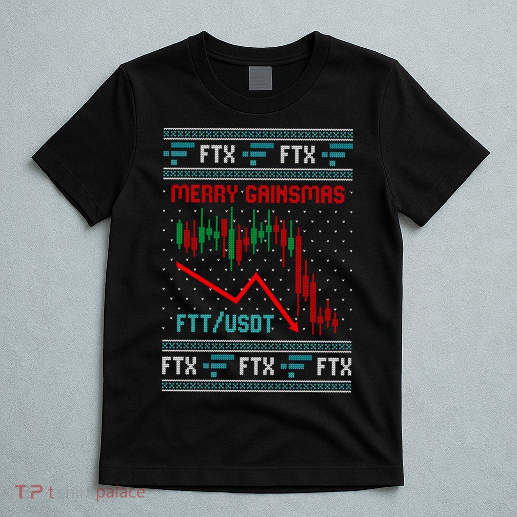 Merry Gainsmas FTX Crypto Cryptocurrency Funny Christmas Ugly Sweater T-Shirt