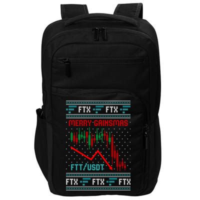 Merry Gainsmas FTX Crypto Cryptocurrency Funny Christmas Ugly Sweater Impact Tech Backpack