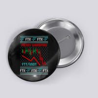Merry Gainsmas FTX Crypto Cryptocurrency Funny Christmas Ugly Sweater Button