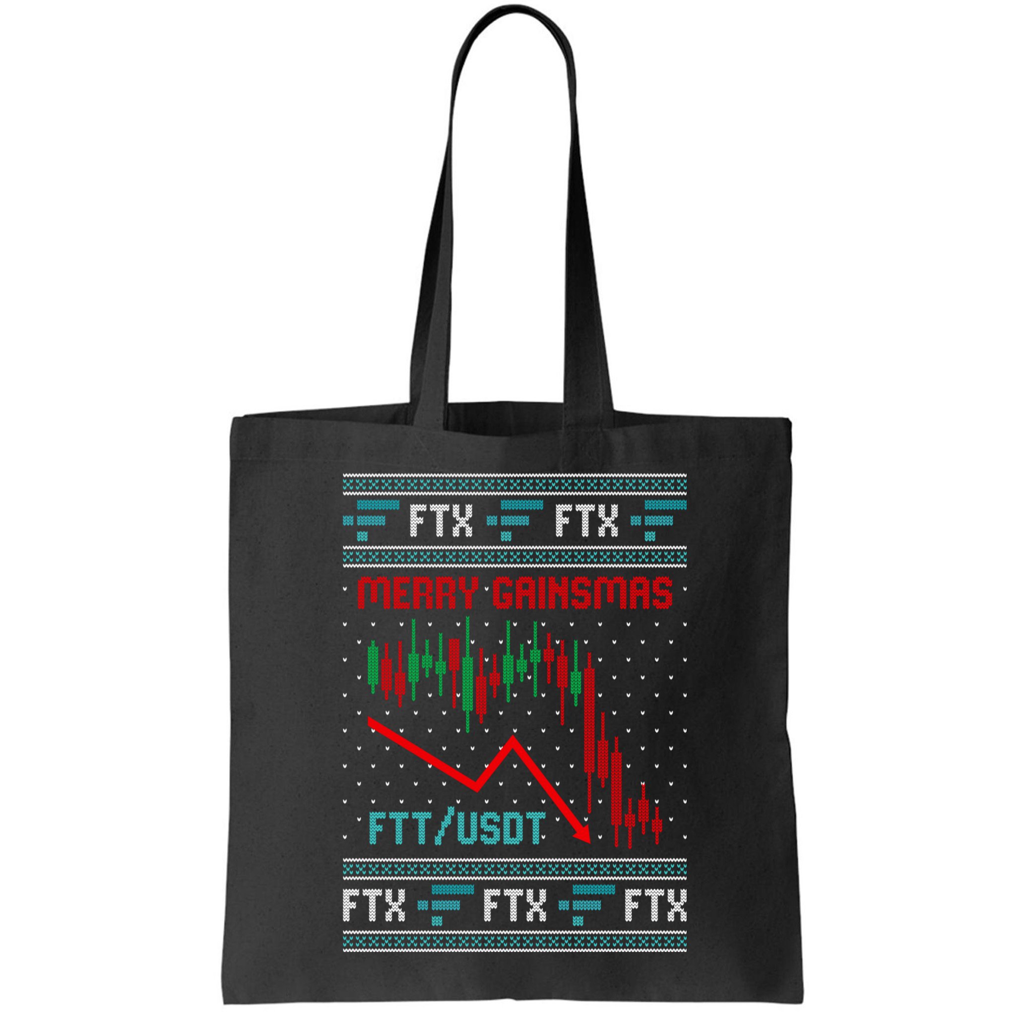 Merry Gainsmas FTX Crypto Cryptocurrency Funny Christmas Ugly Sweater Bag