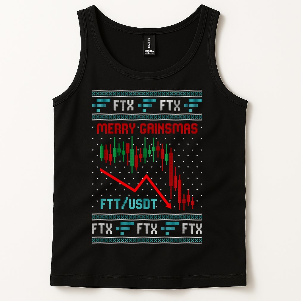 Merry Gainsmas FTX Crypto Cryptocurrency Funny Christmas Ugly Sweater Tank Top