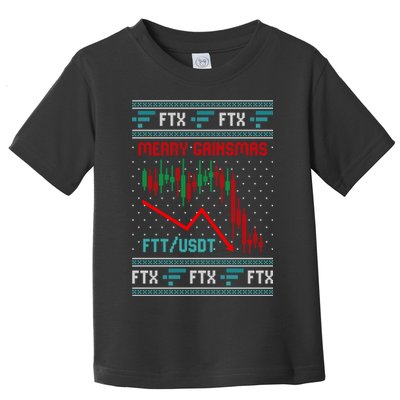 Merry Gainsmas FTX Crypto Cryptocurrency Funny Christmas Ugly Sweater Toddler T-Shirt
