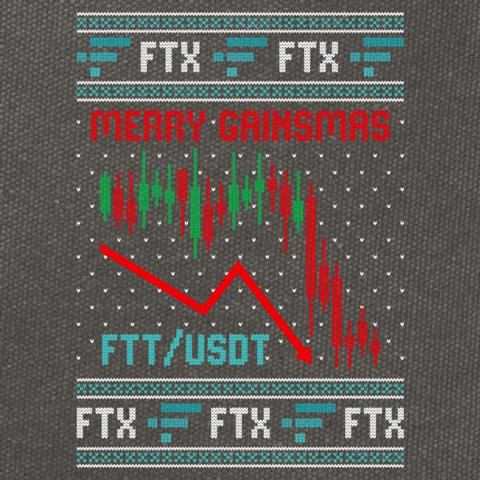 Merry Gainsmas FTX Crypto Cryptocurrency Funny Christmas Ugly Sweater Cotton Canvas Backpack