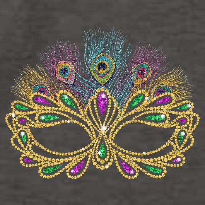 Mardi Gras Festival Mask With Feathers Carnival Vector Backpack